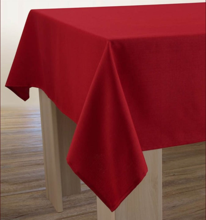 nappe effet lin rouge